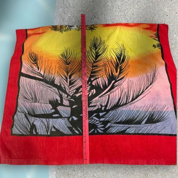 Vibrant Dolphin and Tropical Sunset Beach Towel - Picture 6 of 7